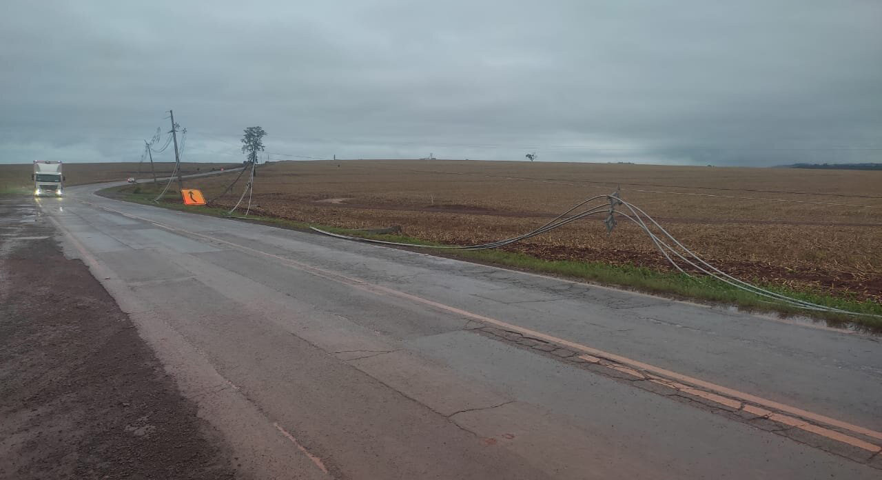 Temporal causa destruição nas rodovias no Norte do Paraná