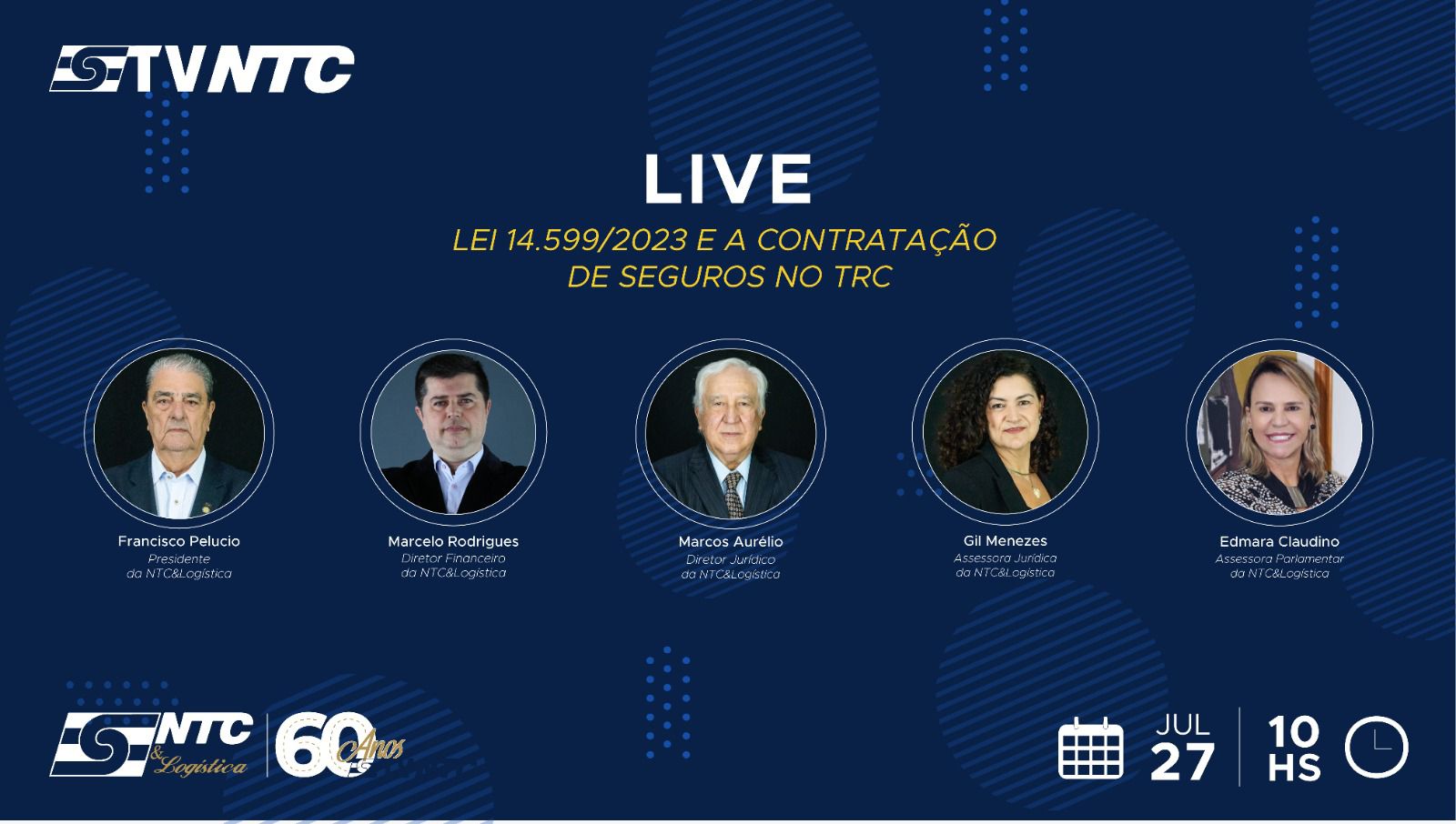 NTC&Logística promove amanhã live sobre a Lei 14.599 e a Contratação de Seguros no TRC